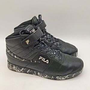 Fila Vulc 13 Marble Black  Lifestyle Sneakers Men’s 8.5 Lace Up  High Top Shoes